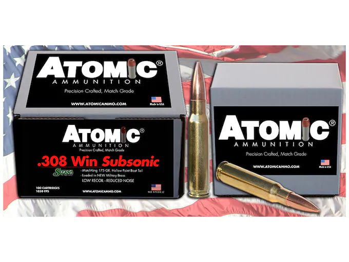 Atomic Ammunition Match Subsonic 308 Winchester 175gr Sierra MatchKing