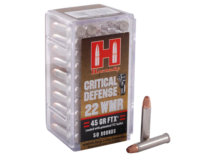 Hornady Critical Defense 22 Winchester Magnum Rimfire (WMR) 45gr FTX PT