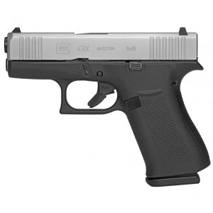 Glock 43X 9mm Pistol Black/Silver PVD