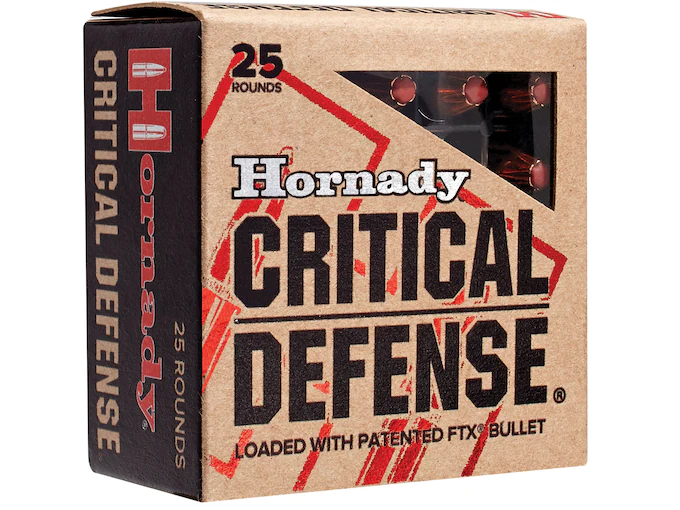 Hornady Critical Defense 9mm Luger 115gr FTX PT 200rd