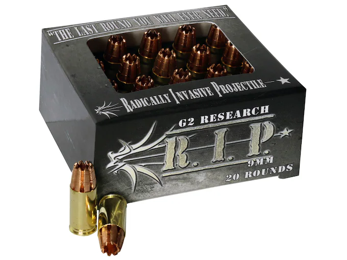 G2 Research R.I.P. 9mm Luger 92gr Fragmenting HP Lead Free 100rd